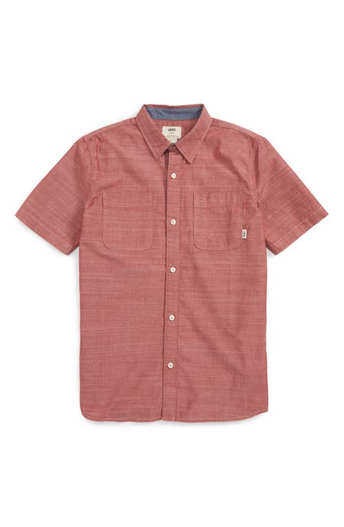 Vans Guilder Iv Woven Shirt In Pink