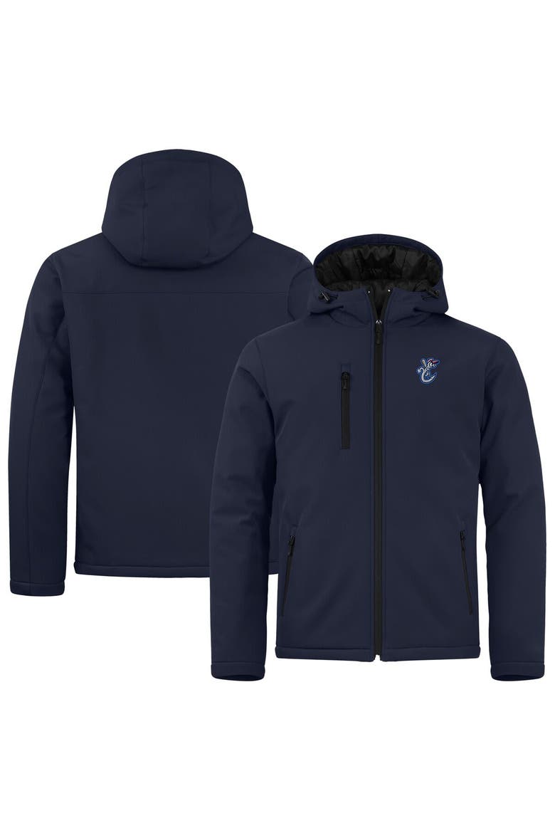 Men's Cutter & Buck  Navy Corpus Christi Hooks  Clique Equinox Insulated Softshell Full-Zip Jacket, Main, color, Navy