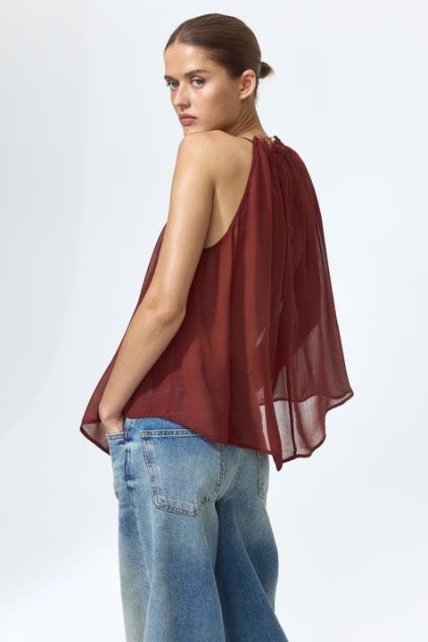 Oversized Drawstring Top
