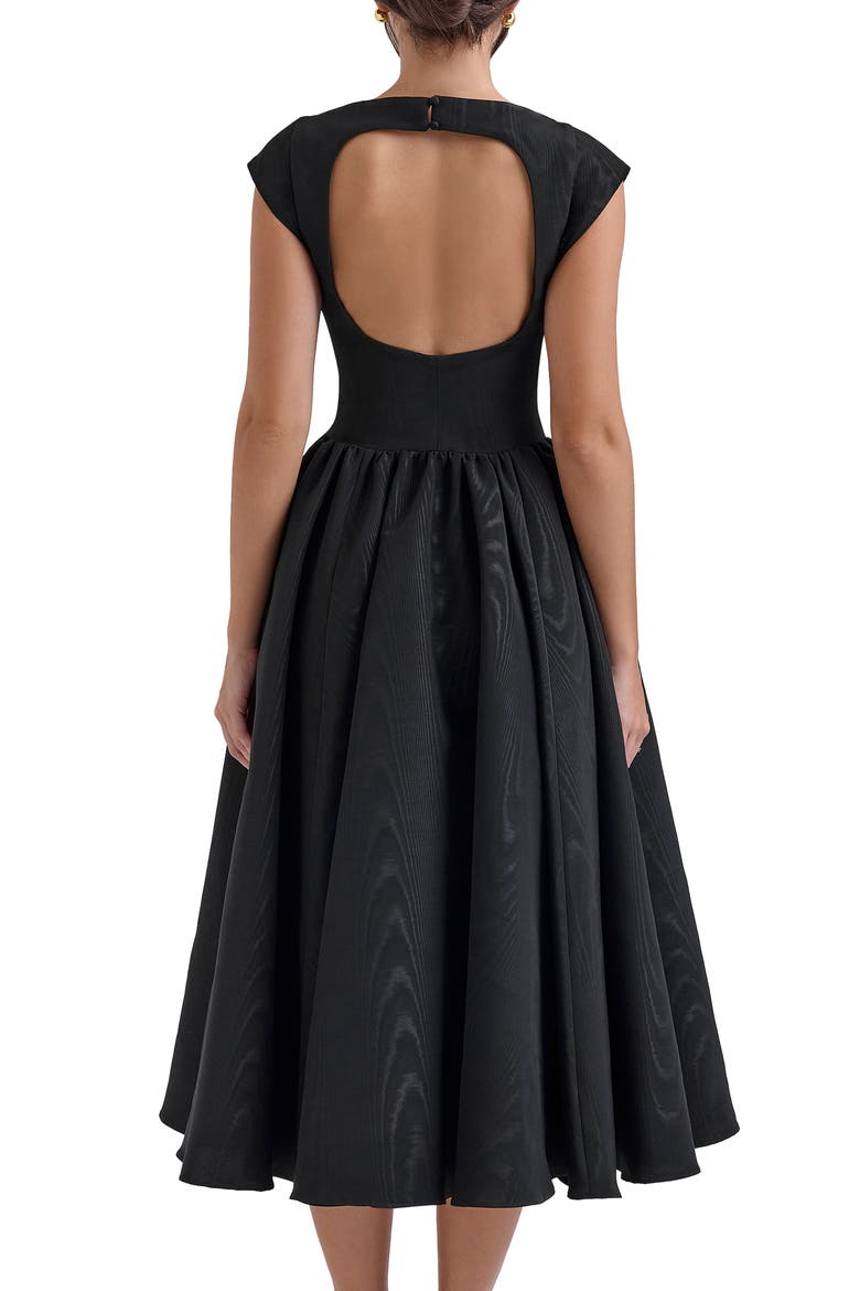 Debutante A-Line Dress, Alternate, color, BLACK