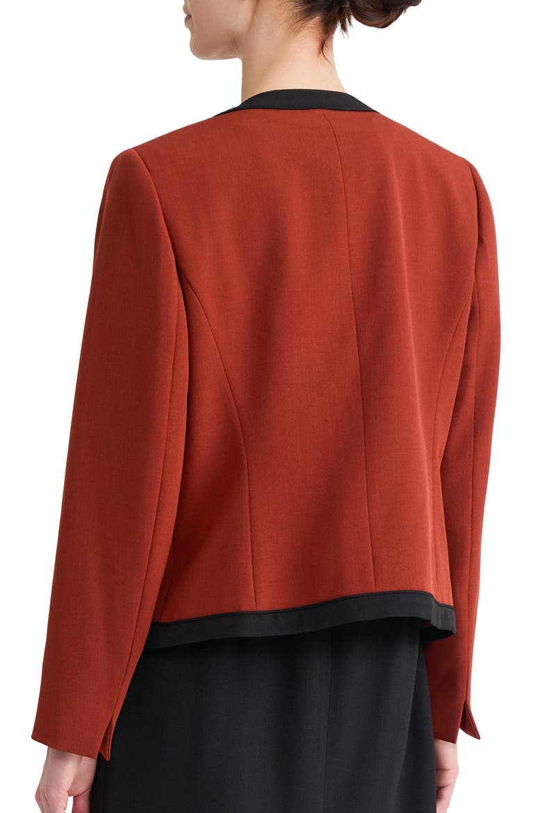 Open Tipped Jacket, Alternate, color, SEPIA SPICE/ BLACK