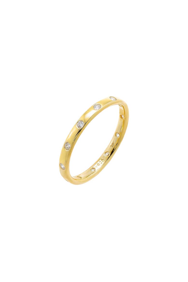 Thin Scattered CZ Eternity Ring, Main, color, Gold