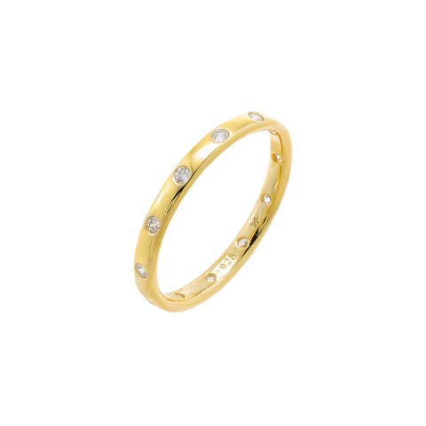 Thin Scattered CZ Eternity Ring