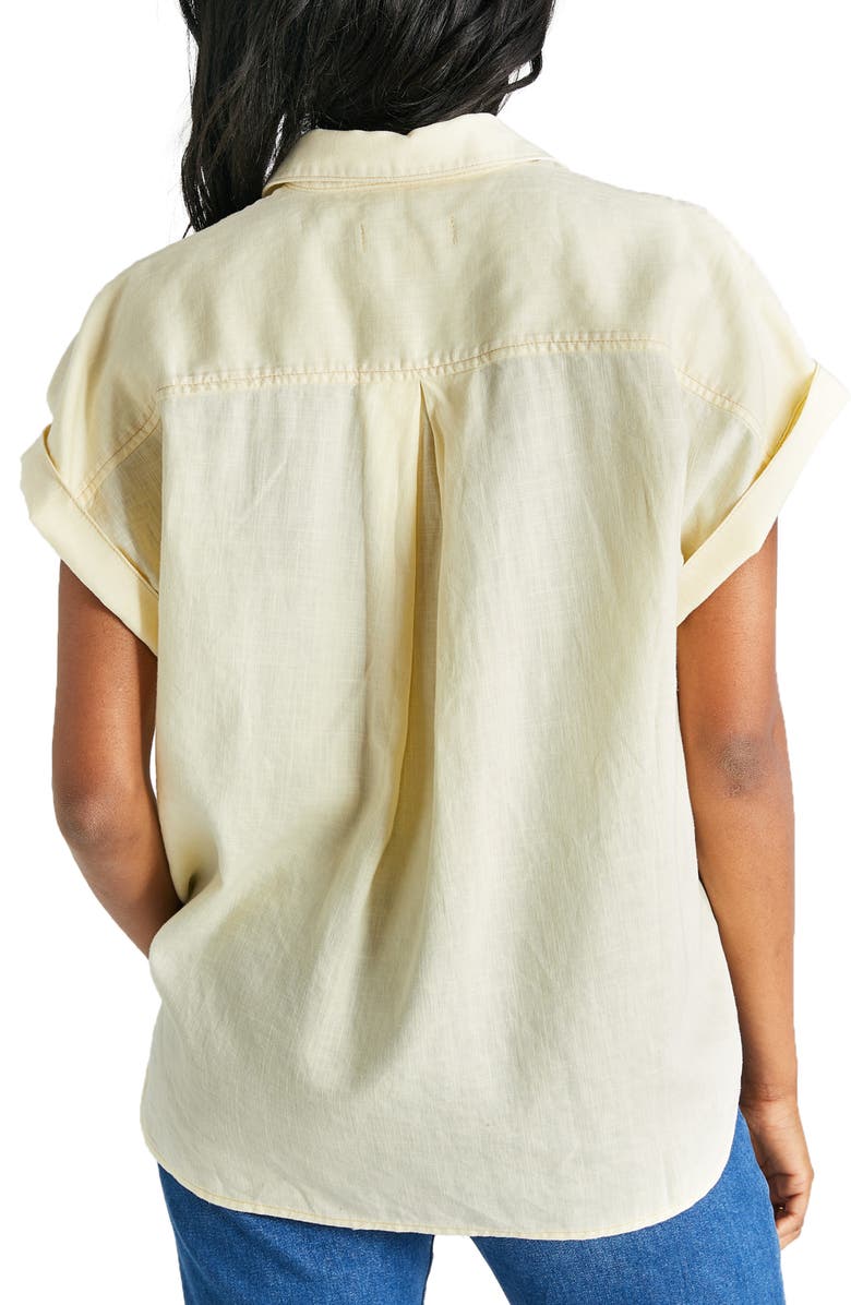 ÉTICA Ash Linen Blend Shirt, Alternate, color, 