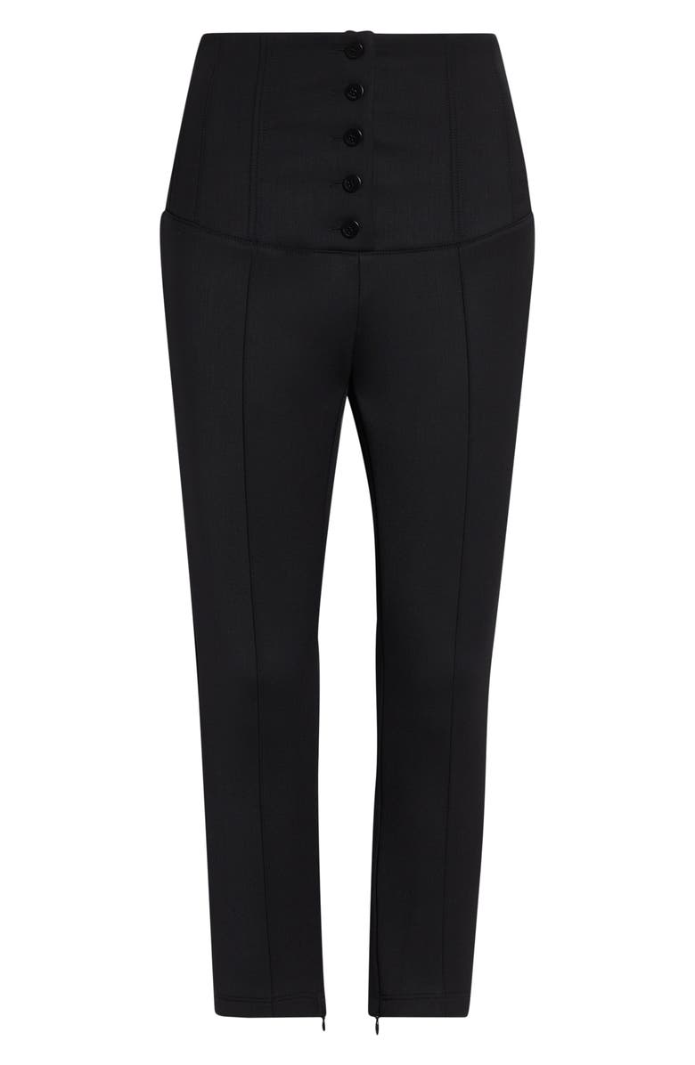 Jacquemus The Arlésien Stretch Blend Corset Capri Pants, Main, color, Black