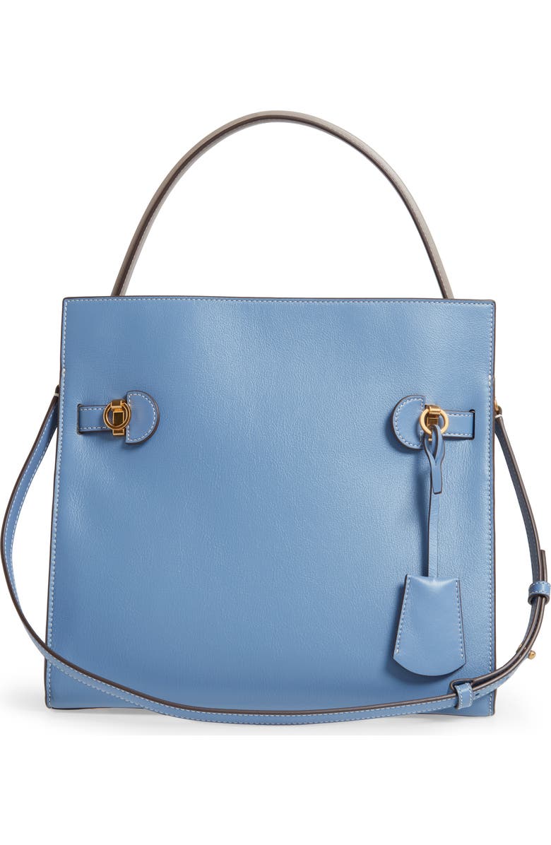 Tory Burch Lee Radziwill Leather Double Bag, Alternate, color,