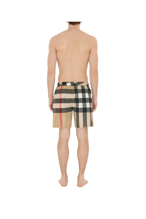 Burberry Beige Check Swim Shorts