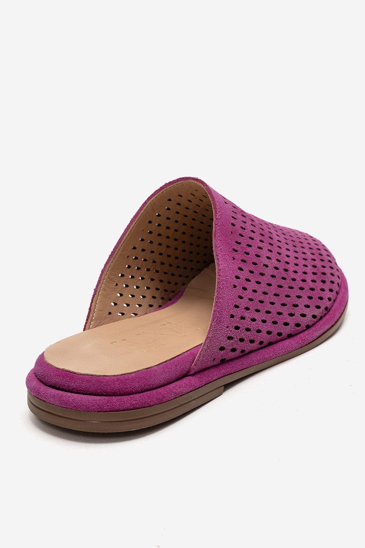 Melara Leather Slip On Mule, Alternate, color, Fuchsia Suede