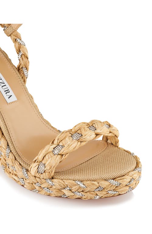 Shop Aquazzura Costeria Wedge Sandal In Natural
