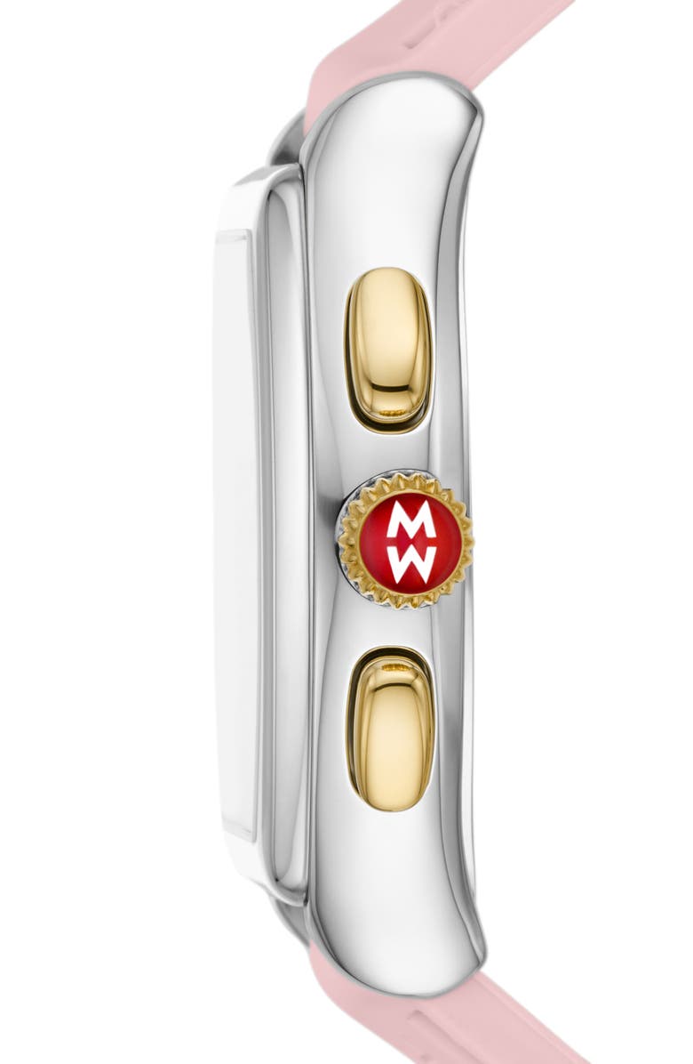 MICHELE Releve Silicone Strap Watch, 36mm, Alternate, color, Two Tone