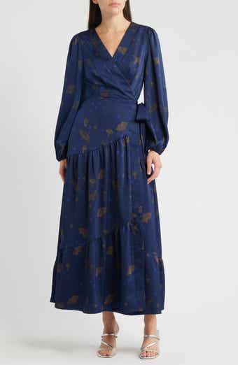 CIEBON Lilian Long Sleeve Wrap Dress