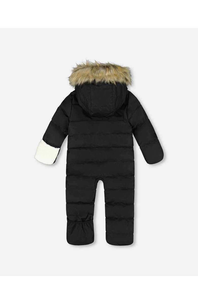 Deux par Deux Gender Inclusive One-Piece Snug Snowsuit Designed for Car Seat, Alternate, color, Black