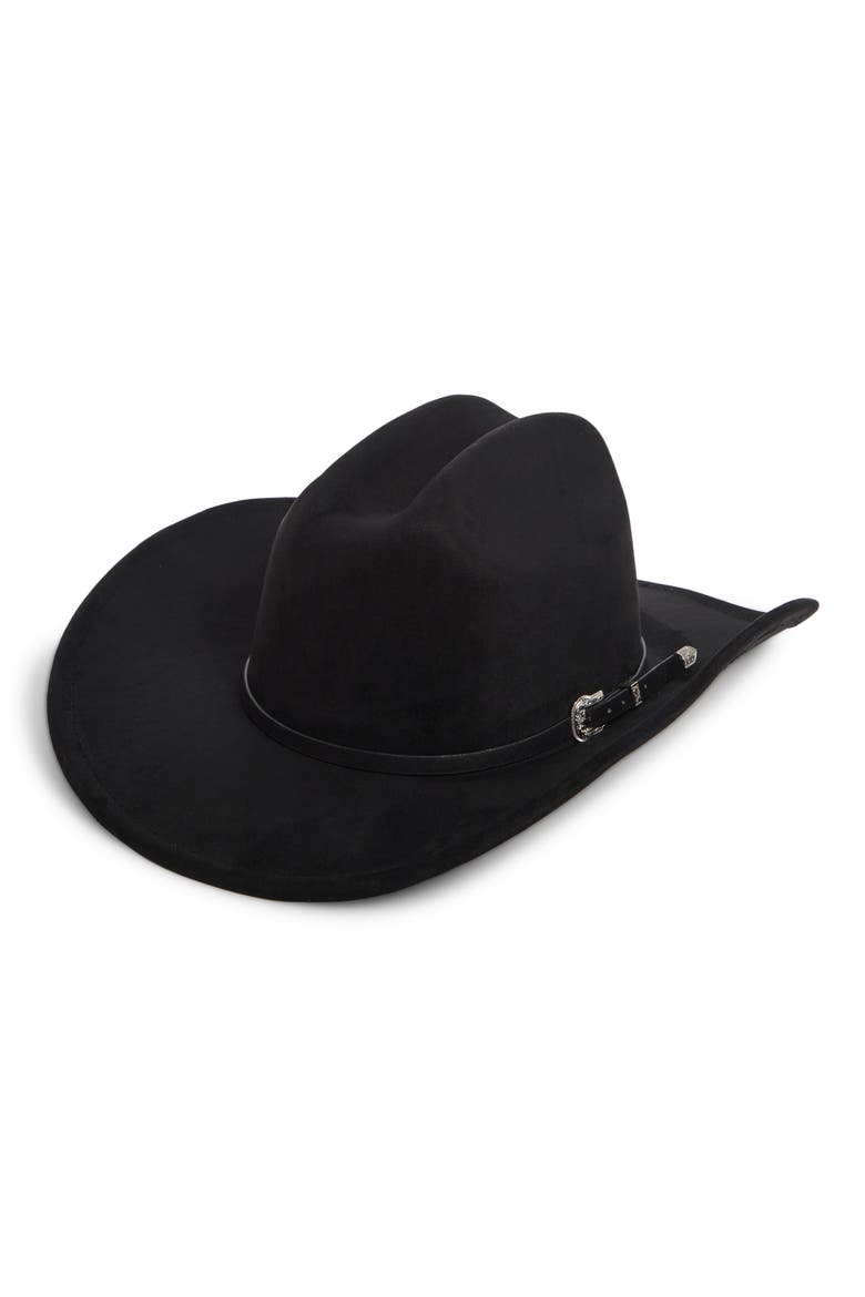 Baby Buckle Western Cowboy Hat, Main, color, BLACK