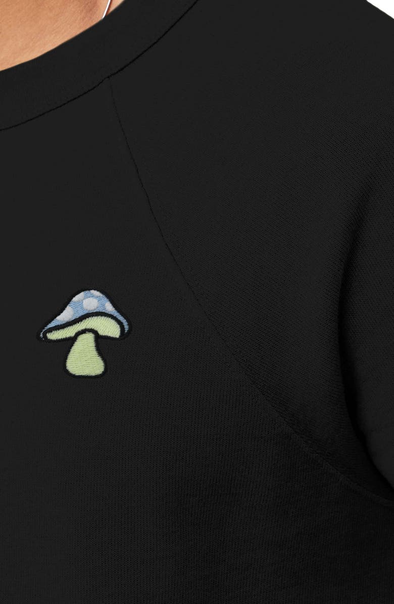 Dalix Mushroom Fleece Sweatshirt, Alternate, color, Black