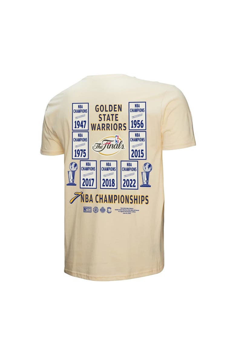Men's Mitchell & Ness Cream Golden State Warriors Hardwood Classics Champions Vintage T-Shirt, Alternate, color, Cream