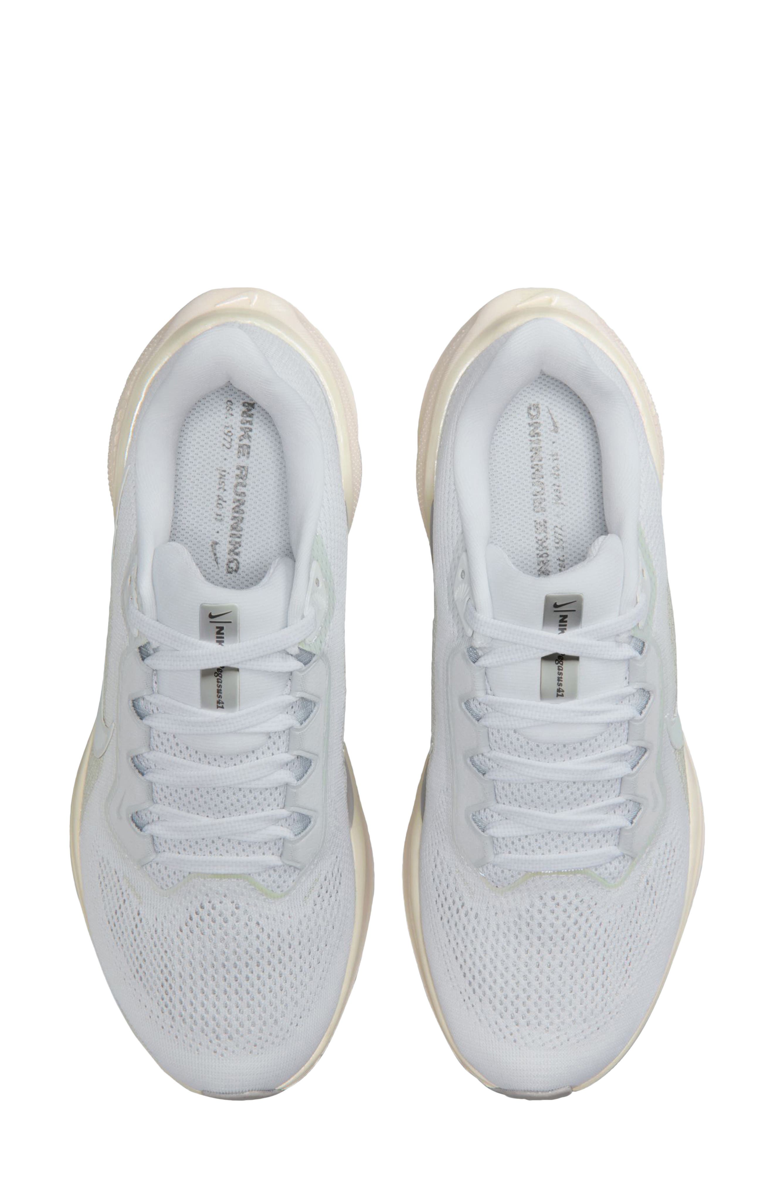 Nike Air Zoom Pegasus 41 Running Shoe, Alternate, color, White/White