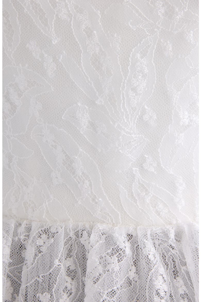 Cape Back Lace Bustier Top, Alternate, color, WHITE