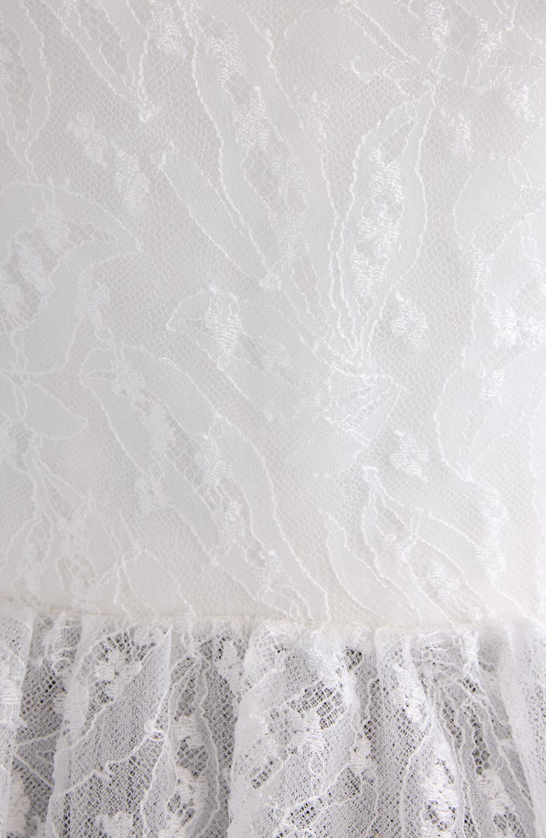 Givenchy Cape Back Lace Bustier Top, Alternate, color, White