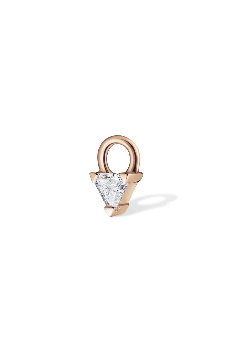 Diamond Trillion Earring Charm, Main, color, ROSE GOLD