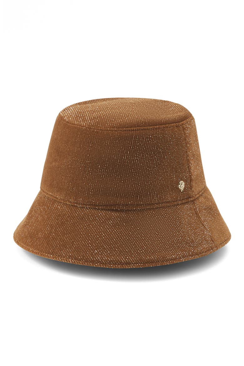 Florenze Sparkle Velveteen Bucket Hat, Main, color, ALMOND SPARKLE