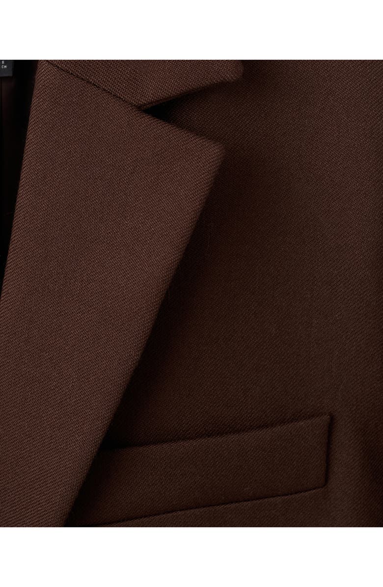 MANGO Selection Oversize Wool Blazer, Alternate, color, Brown
