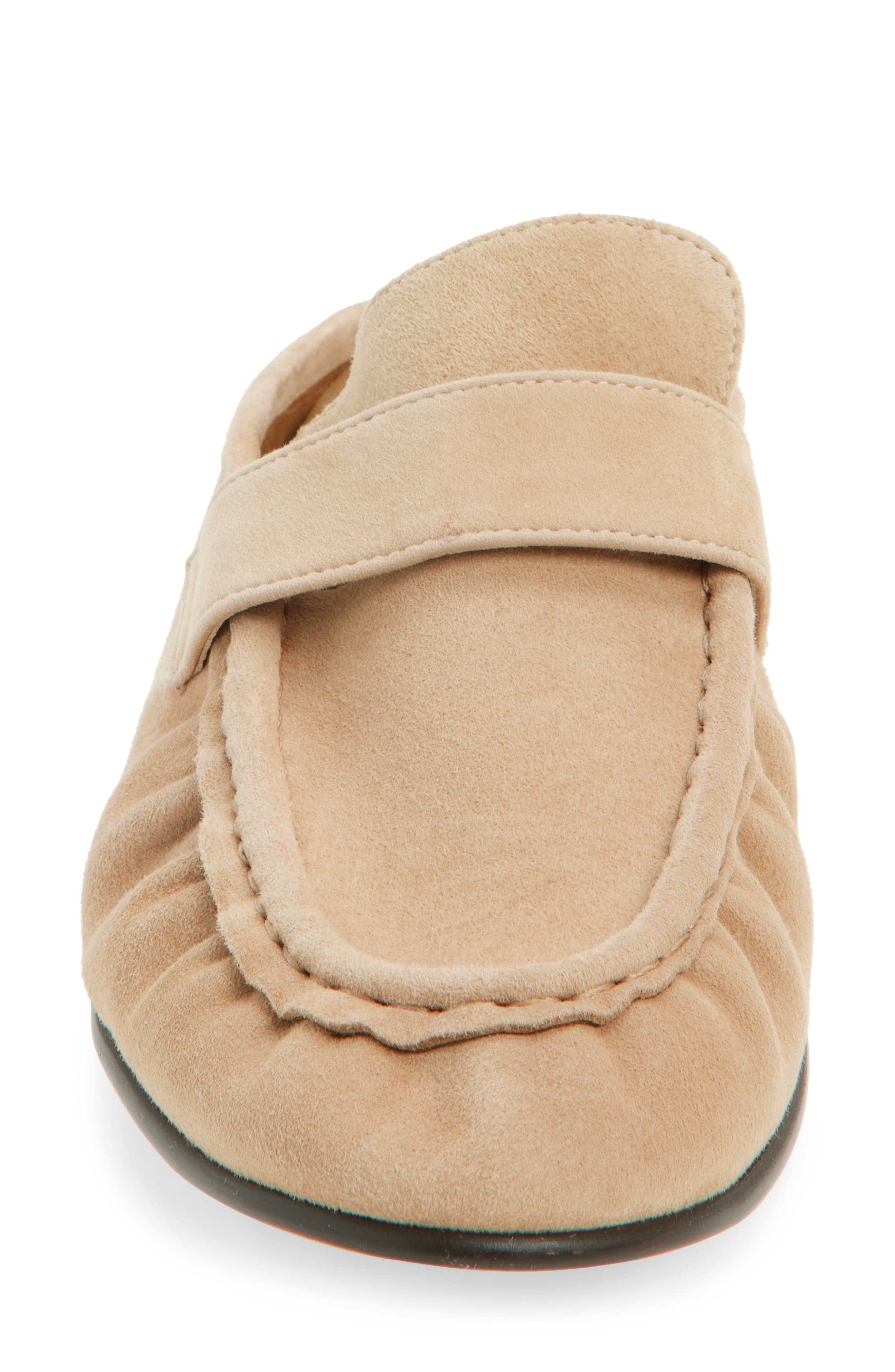Glacier Loafer Mule, Alternate, color, WHEAT SUEDE