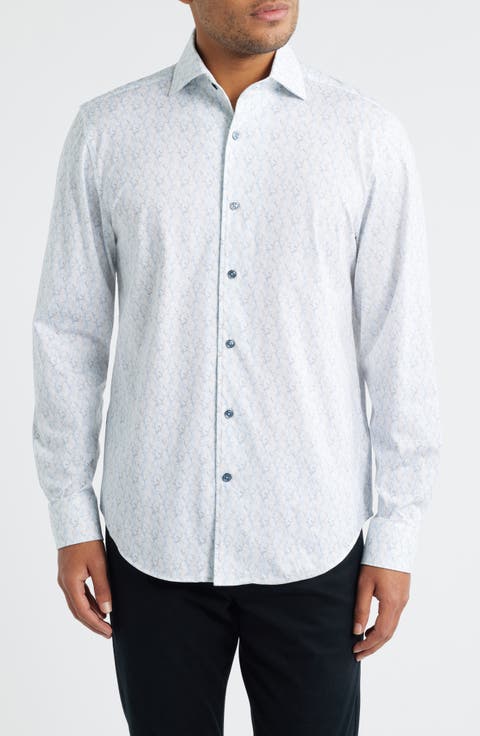 Devon OoohCotton® Abstract Print Button-Up Shirt