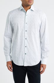 Bugatchi Devon OoohCotton® Abstract Print Button-Up Shirt