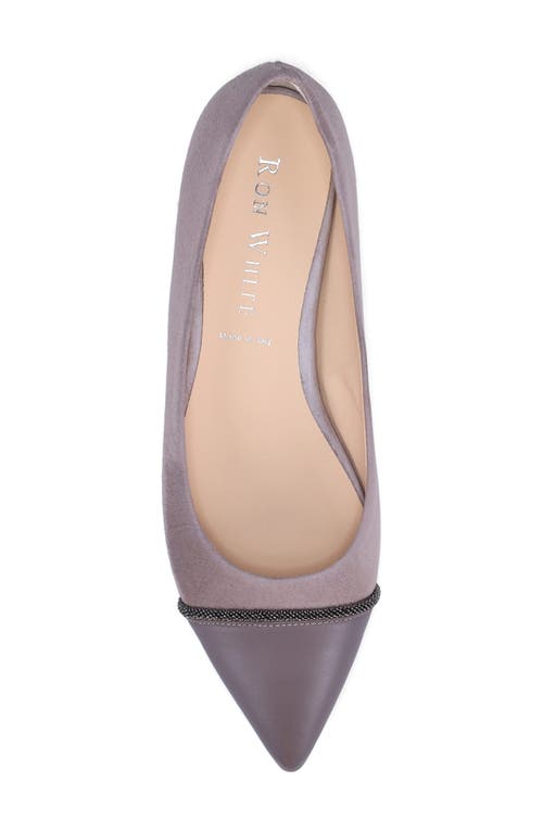 Ron White Kacie Water Resistant Pointed Toe Ballet Flat In Purple
