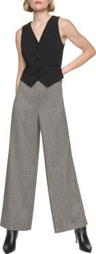 DKNY Mixed Media Jumpsuit