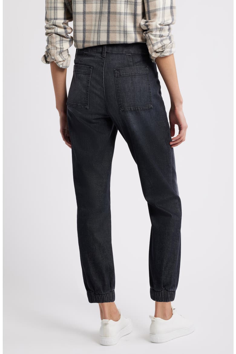 Utility Denim Joggers, Alternate, color, WASHED BLACK