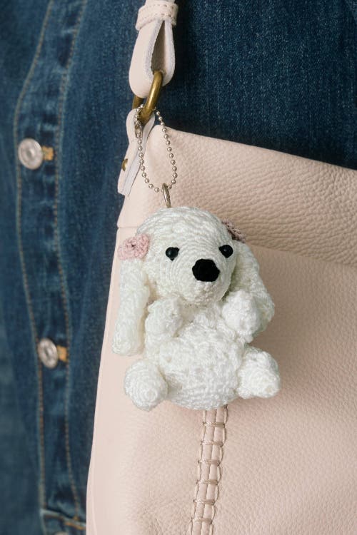 The Sak Yarnicharmz Hand Crochet Dangle In White