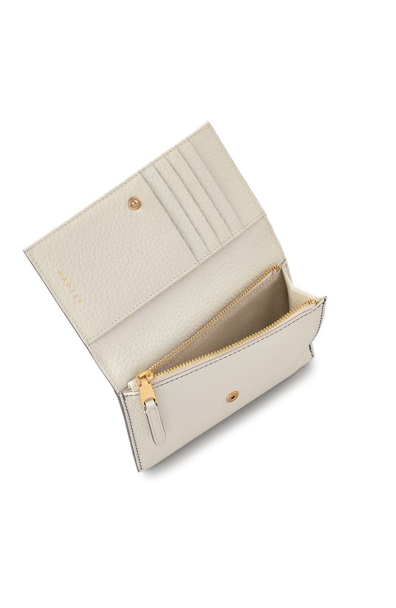 Radley Cut Out Floral Medium Flapover Wallet, Alternate, color, Chalk