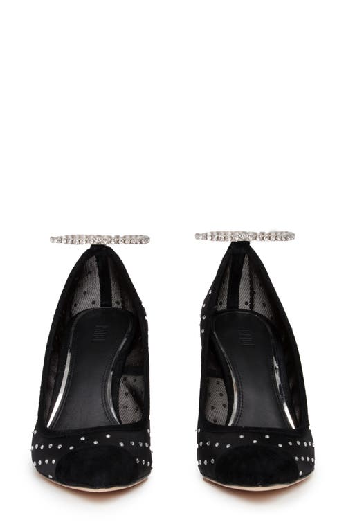 PAIGE PAIGE SILVA CHAIN ANKLE STRAP POINTED CAP TOE PUMP 