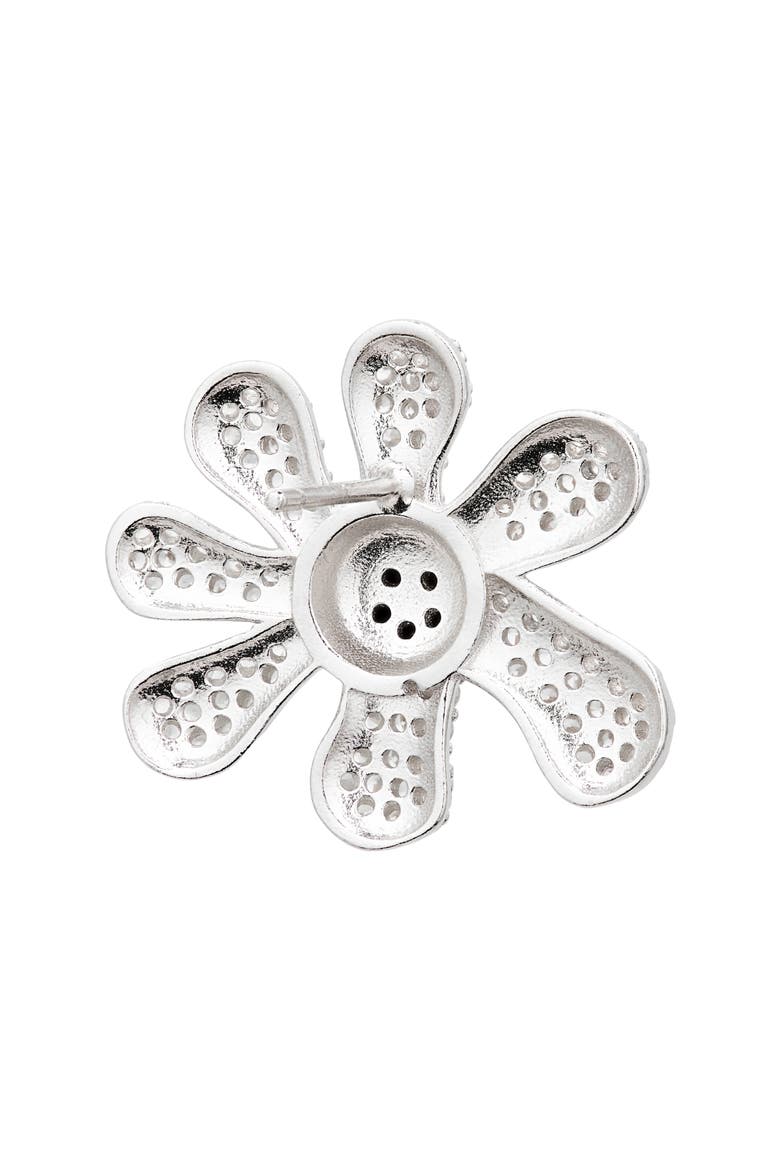 Happy Blossom Crystal Pavé Mismatched Stud Earrings, Alternate, color, CRYSTAL CLEAR PAVE