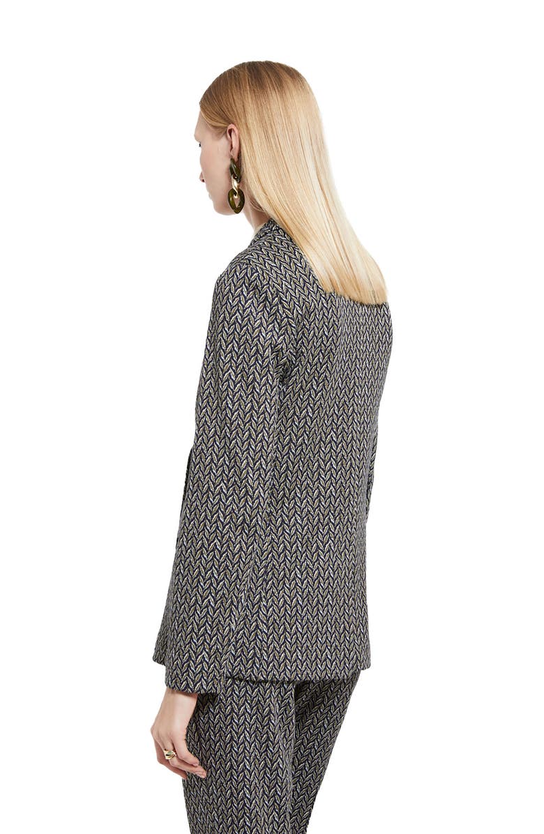 ottod'Ame Printed Double Breasted Blazer, Alternate, color, Night