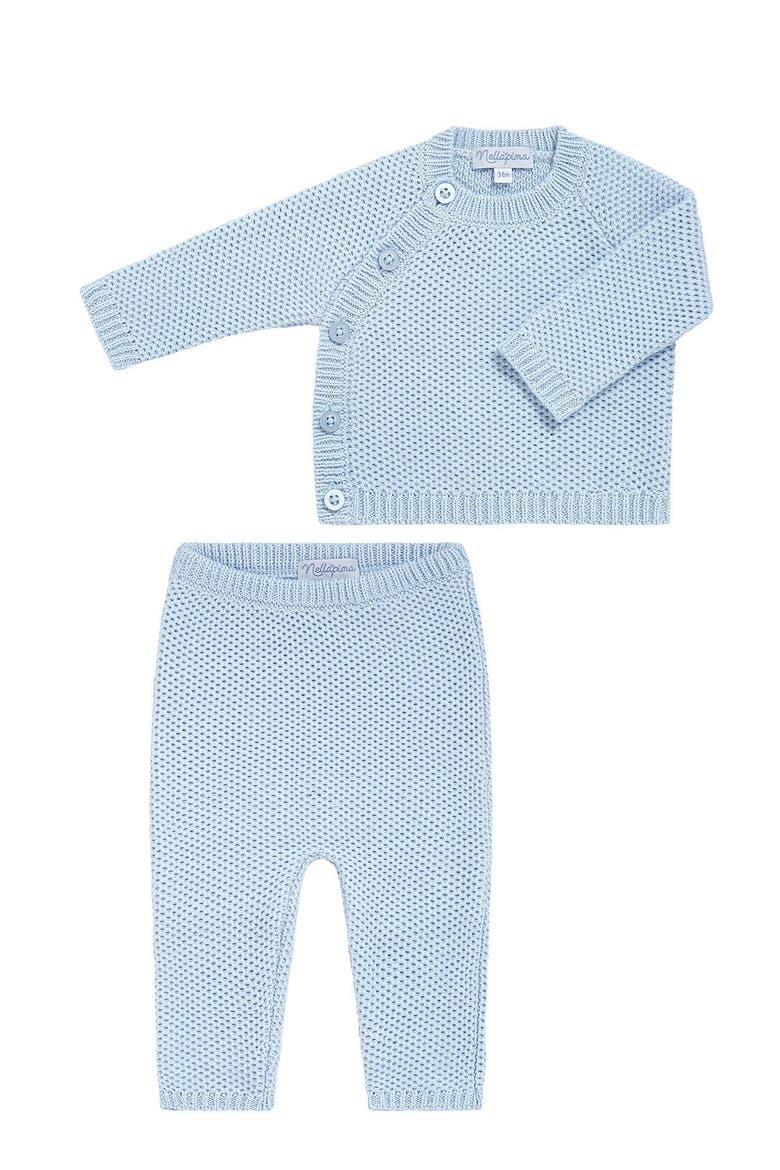 Honeycomb Knit Set - Baby, Main, color, Blue