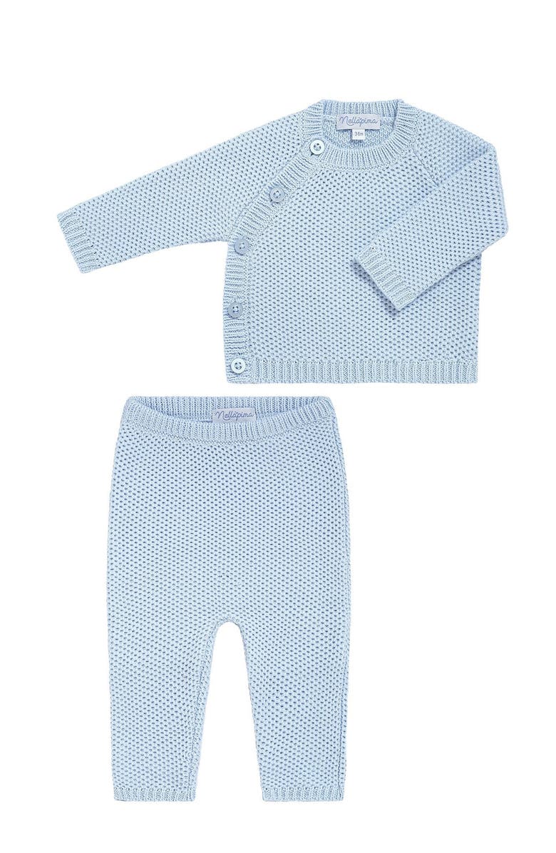 Nellapima Honeycomb Knit Set - Baby, Main, color, Blue