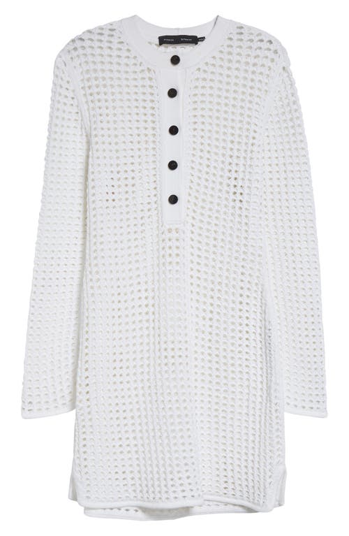 Shop Proenza Schouler Micah Long Sleeve Open Knit Sweater Dress