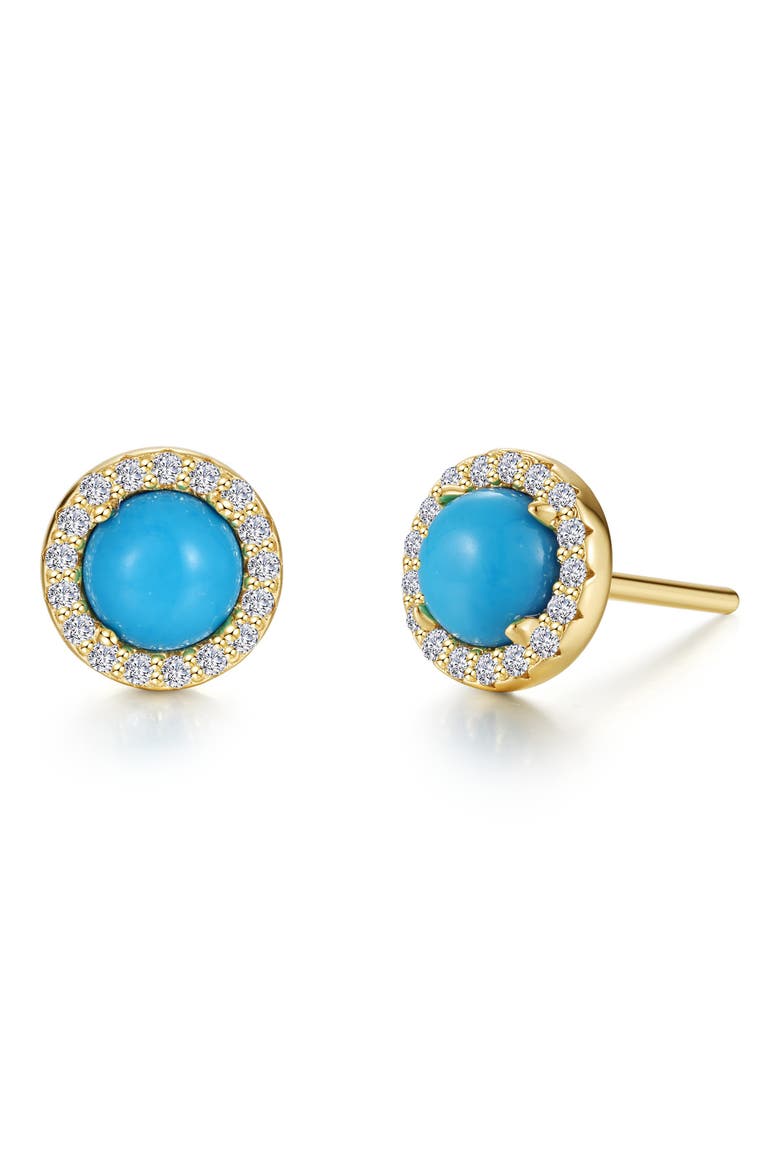 Redondo Halo Earrings, Main, color, TURQUOISE