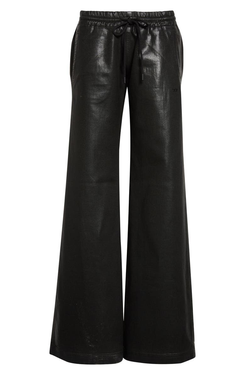 DIESEL<sup>®</sup> 2078 D-Ainty Coated Jogg Sweat Wide Leg Pants, Main, color, Black/ Denim