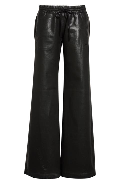 2078 D-Ainty Coated Jogg Sweat Wide Leg Pants