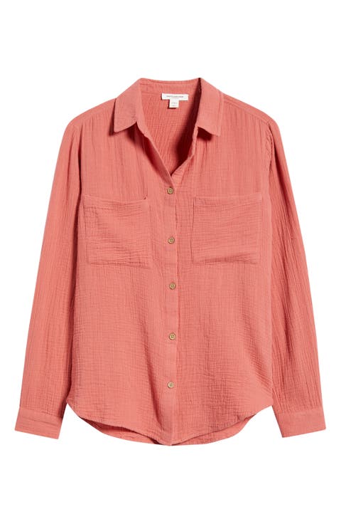 Micaela Cotton Button-Up Shirt