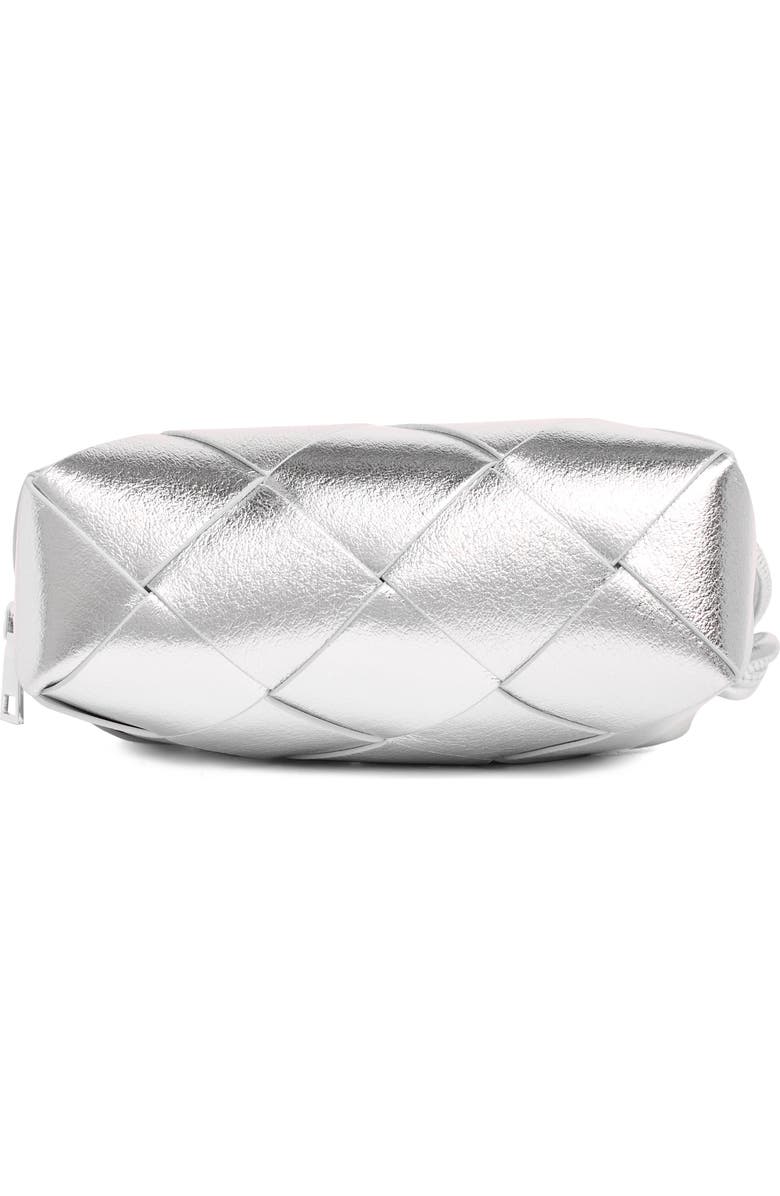 URBAN EXPRESSIONS HANDBAGS Woven Crossbody Bag, Alternate, color, Silver