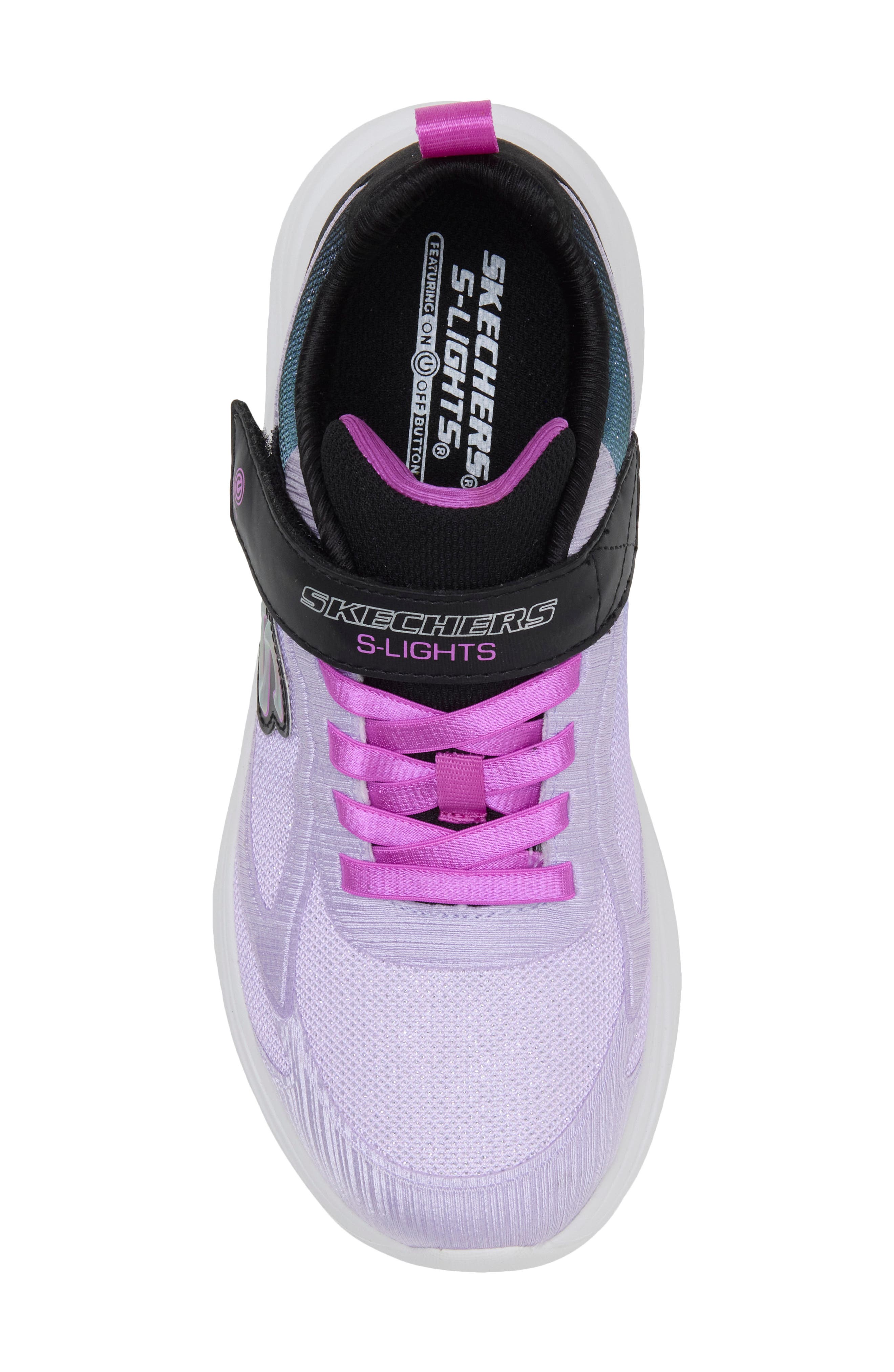 Kids' S-Lights Sola Glow 2.0 Dazzle Steps Sneaker, Alternate, color, BLACK LAVENDER