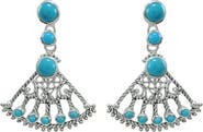 SAMUEL B. Turquoise Fan Drop Earrings