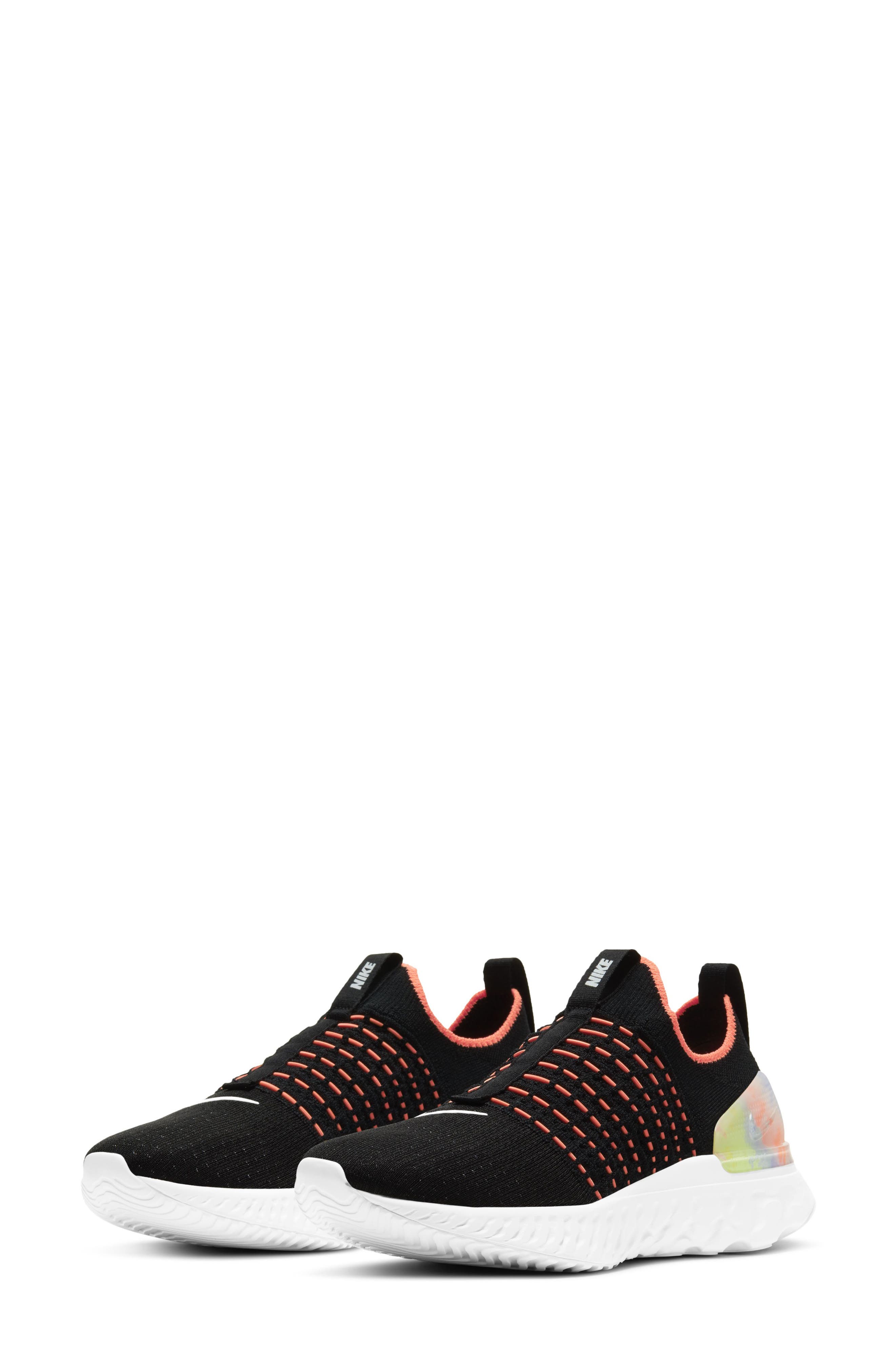 React Phantom Run Flyknit 2 Running Shoe, Main, color, BLACK/ MULTI/ BRIGHT MANGO