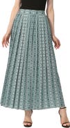 Kimi & Kai Women's Print Box Pleat Maxi Skirt