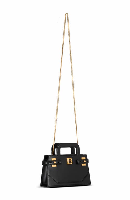 Balmain Small B-buzz Top Handle Bag In Calfskin