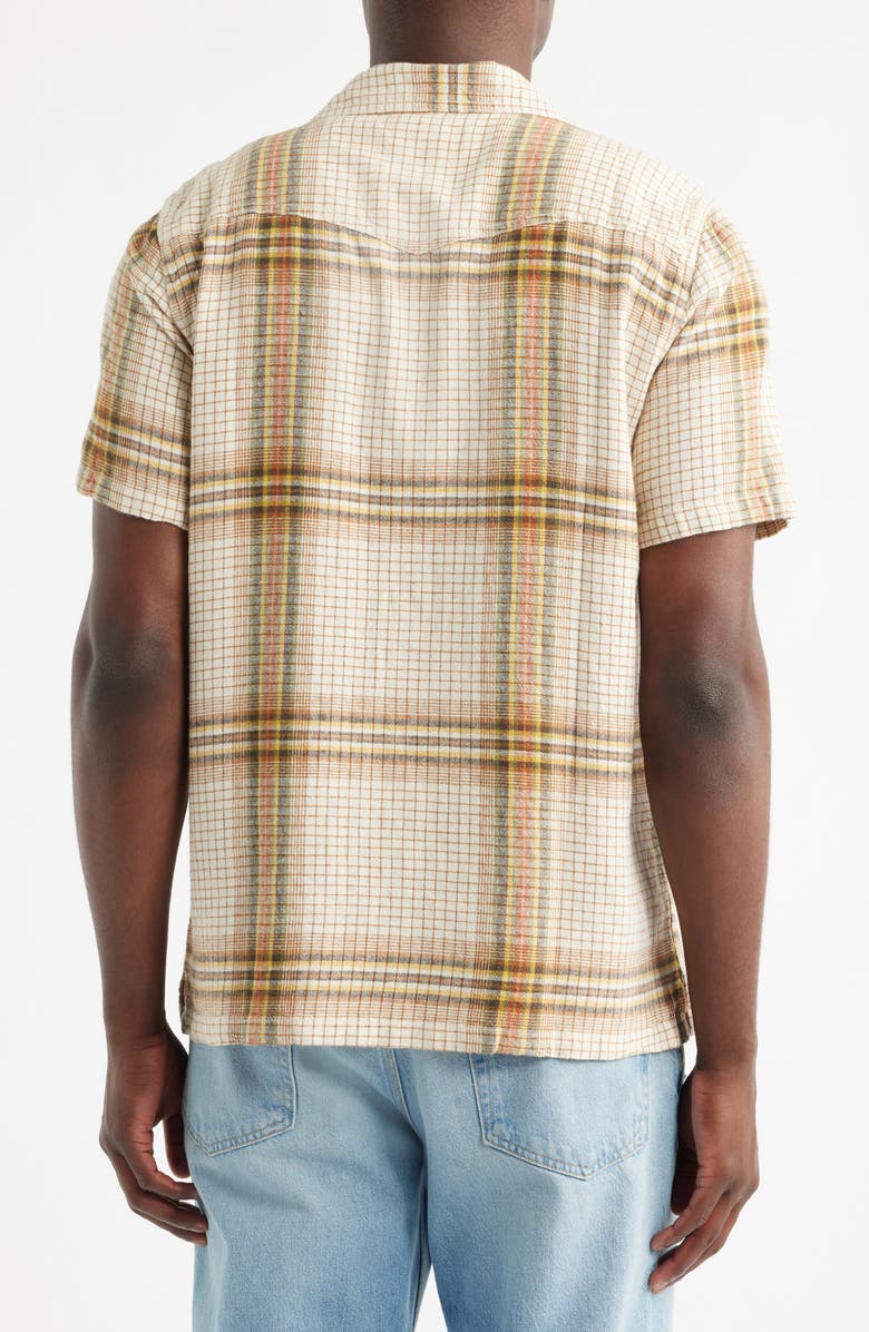Seager Co <p>Whippersnapper Short Sleeve Snap-Up Shirt</p>, Alternate, color, White Wash Grid Plaid